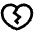 Broken Heart Icon from Atlas Line Set