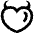 Devil Heart Icon from Atlas Line Set | Free Download as SVG Vector and Transparent PNG | Streamline icons