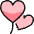 Love Heart Balloons Icon from Ultimate Colors Set