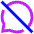Chat Bubble Disable Oval Icon from Sharp Neon - Free Set