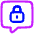 Chat Bubble Square Lock Icon from Plump Neon - Free Set