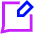 Chat Bubble Square Write Icon from Sharp Neon - Free Set