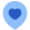 Location Heart Pin Icon from Plump Flat - Free Set