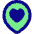 Location Heart Pin Icon from Flex Pop - Free Set