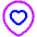 Location Heart Pin Icon from Plump Neon - Free Set