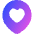 Location Heart Pin Icon from Flex Gradient - Free Set