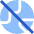 Globe Explore Off Disable Icon from Sharp Flat Set