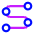 Journey Route Icon from Plump Neon Set