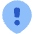 Location Hazard Attention Pin Icon from Plump Flat Set