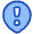 Location Hazard Attention Pin Icon from Plump Duo Set | Free Download as SVG Vector and Transparent PNG | Streamline icons