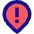 Location Hazard Attention Pin Icon from Sharp Pop Set | Free Download as SVG Vector and Transparent PNG | Streamline icons