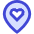 Location Heart Pin Icon from Sharp Duo Set | Free Download as SVG Vector and Transparent PNG | Streamline icons