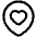 Location Heart Pin Icon from Plump Line Set