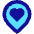 Location Heart Pin Icon from Sharp Pop Set