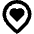 Location Heart Pin Icon from Sharp Remix Set