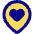 Location Heart Pin Icon from Core Pop Set