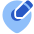 Location Pin Edit Icon from Plump Flat Set