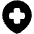 Location Pin Medical Hospital 1 Icon from Plump Solid Set | Free Download as SVG Vector and Transparent PNG | Streamline icons