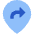 Location Pin Moved Icon from Sharp Flat Set