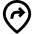 Location Pin Moved Icon from Sharp Line Set