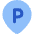 Location Pin Transport Parking Area Icon from Core Flat Set