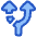 Navigation Arrow Alt Route Icon from Plump Duo Set