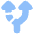Navigation Arrow Alt Route Icon from Plump Flat Set