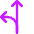 Navigation Arrow Fork Left Icon from Core Neon Set