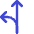 Navigation Arrow Fork Left Icon from Core Duo Set