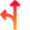 Navigation Arrow Fork Left Icon from Core Gradient Set