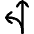 Navigation Arrow Fork Left Icon from Flex Line Set