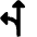 Navigation Arrow Fork Left Icon from Core Solid Set