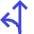 Navigation Arrow Fork Left Icon from Sharp Duo Set