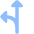 Navigation Arrow Fork Left Icon from Core Flat Set
