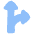 Navigation Arrow Fork Right Icon from Plump Flat Set