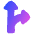 Navigation Arrow Fork Right Icon from Plump Gradient Set