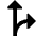 Navigation Arrow Fork Right Icon from Sharp Solid Set