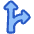 Navigation Arrow Fork Right Icon from Plump Duo Set