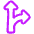 Navigation Arrow Fork Right Icon from Plump Neon Set