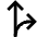 Navigation Arrow Fork Right Icon from Sharp Line Set