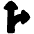 Navigation Arrow Fork Right Icon from Plump Solid Set
