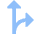 Navigation Arrow Fork Right Icon from Sharp Flat Set