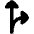 Navigation Arrow Fork Right Icon from Flex Solid Set