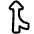 Navigation Arrow Ramp Left Icon from Plump Line Set