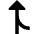 Navigation Arrow Ramp Left Icon from Sharp Solid Set