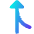Navigation Arrow Ramp Left Icon from Core Gradient Set