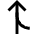 Navigation Arrow Ramp Left Icon from Sharp Line Set