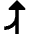 Navigation Arrow Ramp Right Icon from Sharp Solid Set
