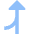 Navigation Arrow Ramp Right Icon from Sharp Flat Set