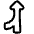 Navigation Arrow Ramp Right Icon from Plump Line Set
